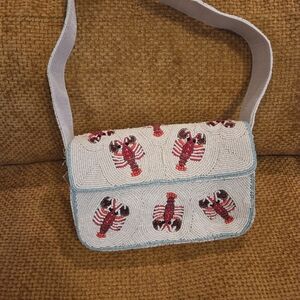 Viral Beaded Lobster Design Women's Bag. NWT